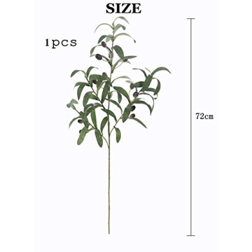 JAROWN Artificial Olive Branch Stems 5pcs 28 Inch