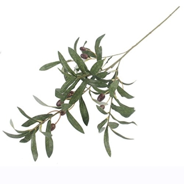 JAROWN Artificial Olive Branch Stems 5pcs 28 Inch