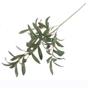 JAROWN Artificial Olive Branch Stems 5pcs 28 Inch
