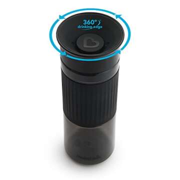 Munchkin® Miracle® 360 Cup Parent Pack, 24 Ounce Spill Proof Sippy Cups, Black and White, 2 Pack ?...