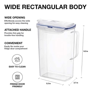 LocknLock Aqua Fridge Jug with Leakproof Design