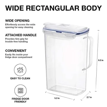 LocknLock Aqua Fridge Jug with Leakproof Design