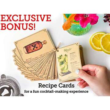 Mixology & Craft Cocktail Set - 7-Piece Bartender Kit with Mixing Glass Set, Japanese Jigger, Spoon, Muddler, and Strainer - Perfect for Old Fashioned Cocktails and Home Bars