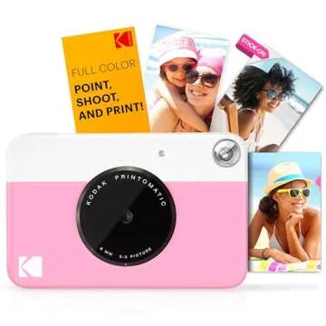 KODAK Printomatic Full-Color Instant Print Camera Starter Bundle + Soft Case + Zink 20pk Photo Paper...