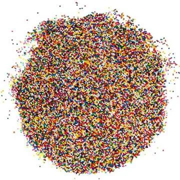Rainbow Nonpareil Sprinkles - 1.8 Pounds - Non-Pareil Sprinkles for Ice Cream - Bulk Rainbow Sprinkl...
