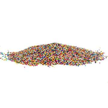 Rainbow Nonpareil Sprinkles - 1.8 Pounds - Non-Pareil Sprinkles for Ice Cream - Bulk Rainbow Sprinkles For Cookies, Cupcakes, Cake Decorating - Mini Round Birthday Sprinkles