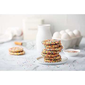 Rainbow Nonpareil Sprinkles - 1.8 Pounds - Non-Pareil Sprinkles for Ice Cream - Bulk Rainbow Sprinkles For Cookies, Cupcakes, Cake Decorating - Mini Round Birthday Sprinkles