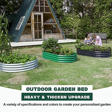 Durable Land Guard Galvanized Raised Garden Bed Kit for Vegetables