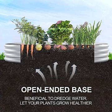Durable Land Guard Galvanized Raised Garden Bed Kit for Vegetables