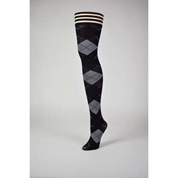 Kix'ies Thigh High Stockings with No Slip Grip Bands
