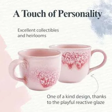 Portmeirion Rose Quartz Mug | Handcrafted 12oz Ceramic Mug