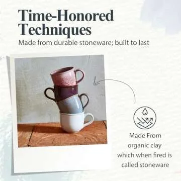 Portmeirion Rose Quartz Mug | Handcrafted 12oz Ceramic Mug
