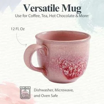 Portmeirion Rose Quartz Mug | Handcrafted 12oz Ceramic Mug