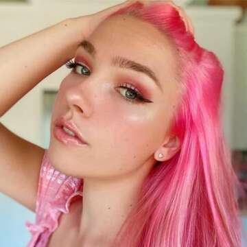 oVertone Haircare Daily Conditioner - 8 oz Semi-permanent Hair Conditioner With Shea Butter & Coconut Oil - Prevent Fading & Refresh Color - Vegan, Cruelty-Free - Vibrant Pink