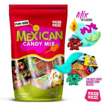 RICO RICO Mexican Candy 100 pcs - Dulces Mexicanos Surtidos, Mexican Snacks, Mexican Candies, Sweet and Spicy Candy Assortment Mix by RICO RICO