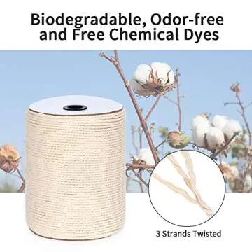 Eco-Friendly Macrame Cord 3mm x 328Yards for Crafting