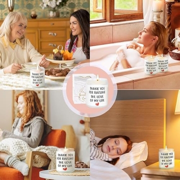 AREOK Christmas Gifts for Mother in Law Gifts from Daughter Son in Law - Gifts for Boyfriends Mom Mother of The Groom Bride Gifts, Best Future Mother in Law Gifts Wedding Birthday, Lavender Candle