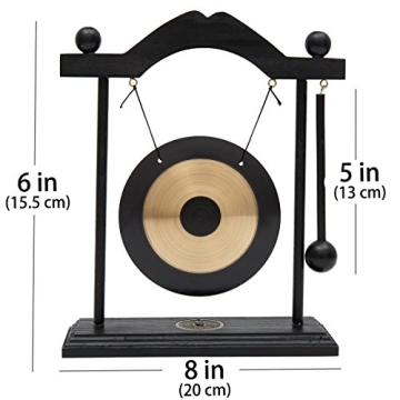 THY COLLECTIBLES Zen Art Brass Feng Shui Gong 10"