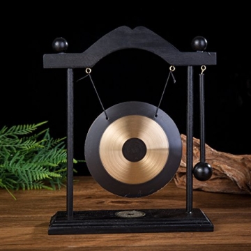 THY COLLECTIBLES Zen Art Brass Feng Shui Gong 10"