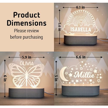 Custom Personalized Baby Night Light - Unique Gifts for Kids
