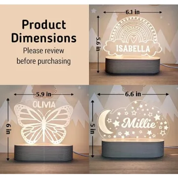 Custom Personalized Baby Night Light - Unique Gifts for Kids