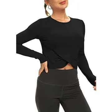 Bestisun Long Sleeve Crop Top for Women - Soft & Stylish
