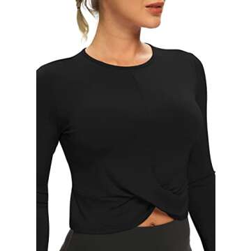 Bestisun Long Sleeve Crop Top for Women - Soft & Stylish
