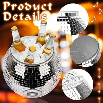 Stylish Disco Ball Ice Bucket for Parties and Events
