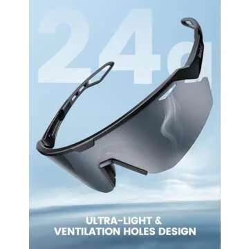 Lamicall Ultralight Polarized Sports Sunglasses - UV400 Protection