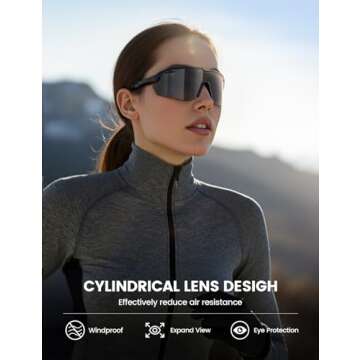 Lamicall Ultralight Polarized Sports Sunglasses - UV400 Protection