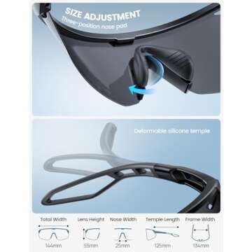 Lamicall Ultralight Polarized Sports Sunglasses - UV400 Protection