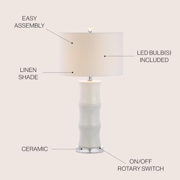Stylish JONATHAN Y Tiki Ceramic LED Table Lamp