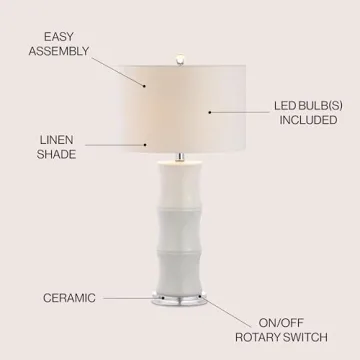 Stylish JONATHAN Y Tiki Ceramic LED Table Lamp