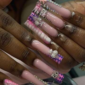 XIYONALI 170PCS Nail Charms - Creative Nail Art Supplies