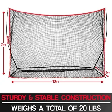 Hit Run Steal Golf Driving Net for All Ages 10x7 Feet