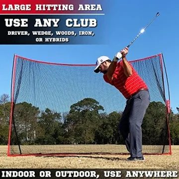 Hit Run Steal Golf Driving Net for All Ages 10x7 Feet