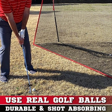 Hit Run Steal Golf Driving Net for All Ages 10x7 Feet
