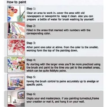 MADE4U Paint by Numbers Kit with Brushes and Paints