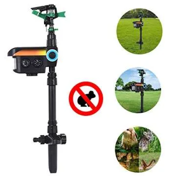 COSTWAY Scarecrow Motion Activated Animal Repellent: Effective Garden Guardian
