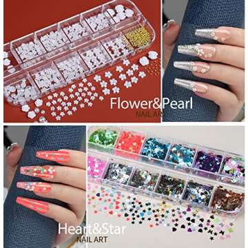 Teenitor 12 Sheets Self-Adhesive Nail Art Stickers Kit