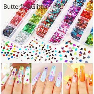 Teenitor 12 Sheets Self-Adhesive Nail Art Stickers Kit