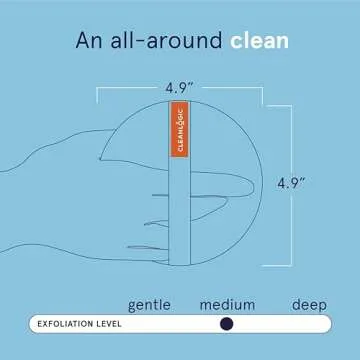 Cleanlogic Detoxify Purifying Charcoal Infused Exfoliating Body Scrubber, Dual-Texture Round Exfoliator Tool for Smooth, Clean Skin, Daily Skincare Routine, 3 Count Value Pack