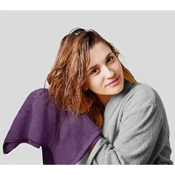 Utopia Towels 8 Piece Premium Cotton Towel Set - Plum