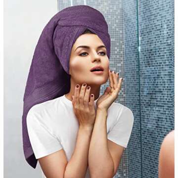 Utopia Towels 8 Piece Premium Cotton Towel Set - Plum