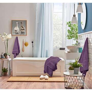 Utopia Towels 8 Piece Premium Cotton Towel Set - Plum