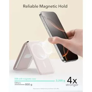 ESR Upgraded for Aura MagSafe Wallet, 5 Card-Holder, Magnetic Wallet with Adjustable Stand, Slim Phone Wallet for iPhone 16/15/14/13/12 Series, Not for iPhone Mini, Vegan Leather, Cream Beige