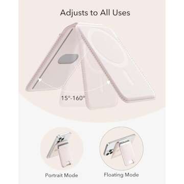 ESR Upgraded for Aura MagSafe Wallet, 5 Card-Holder, Magnetic Wallet with Adjustable Stand, Slim Phone Wallet for iPhone 16/15/14/13/12 Series, Not for iPhone Mini, Vegan Leather, Cream Beige