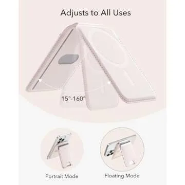 ESR Upgraded for Aura MagSafe Wallet, 5 Card-Holder, Magnetic Wallet with Adjustable Stand, Slim Phone Wallet for iPhone 16/15/14/13/12 Series, Not for iPhone Mini, Vegan Leather, Cream Beige