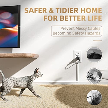 Delamu Cord Hider - 94in Paintable Cable Cover for Walls