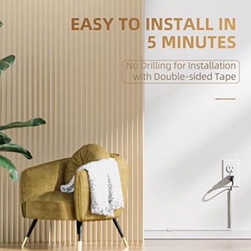 Delamu Cord Hider - 94in Paintable Cable Cover for Walls